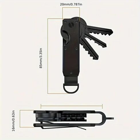 Sleek Metal Key Organizer - Compact Holder For 2-6 Keys, Stylish Minimalist Design, Perfect For Everyday Commute in Saudi Arabia