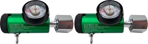 منظم الأكسجين 25LPM CGA-540#MR540-25B، تدفق قابل للتعديل 0-25 LPM - ASTM G175-03 - الألومنيوم/النحاس، الحد الأقصى للمدخل: 3000 رطل لكل بوصة مربعة، المخرج: 50 رطل لكل بوصة مربعة - مدمج 1.38 بوصة × 6.29 بوصة in Kuwait