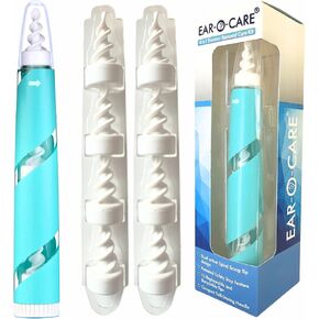 Ear Wax Removal Tips - 20 Soft Silicone Replacement Tips with Spiral Grooves & Safety Stop - 360° Gentle Cleaning for Clear Ears - Medical Grade Alternative to Q-Tips in Saudi Arabia