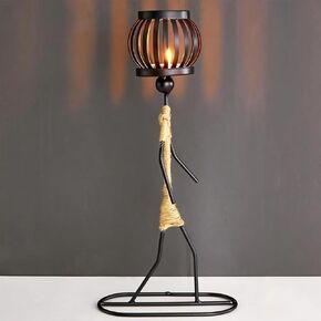 Candle Holder Decor for Centerpieces, Tea Light Candle Holder for Home, Bar, Restaurant, Hotel Dinning Table Decor, Handmade Iron Craft (Style D) in Saudi Arabia