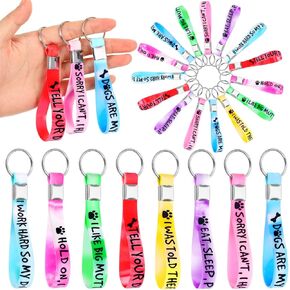 Sureio 48 PCS Mothers Day Mom Word Silicone Keychain Happy Mother's Gift Collful Silicone Ring Excessories for Mother Goodie Women Employe Estcher Enugnister Higds Party Favors in Kuwait