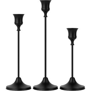 4 Sets(12 Pcs) Brass Tapered Candle Holder,Candlestick Tall Metal Candlestick Holders for Table Centerpiece Home Decor for Wedding Fireplace Mantel Housewarming Gift Fits 3/4 Inch Thick Candles in Saudi Arabia