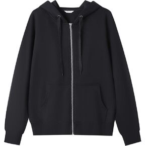 Full-Zip Hoodie Sweatshirt, Army Green, Classic Cotton Blend in Saudi Arabia