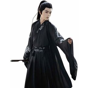 Large Size Chinese Hanfu Costume For Men Women Halloween Carnival Cosplay Costume Party Outfit Black Hanfu in Saudi Arabia