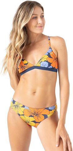 Roxy Women's Bikini Top – UPF 50+, Quick-Dry, Removable Pads, Swimsuit Top, Surf & Beachwear, Navy Combo, Large in Saudi Arabia