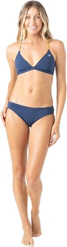 Roxy Women's Bikini Top – UPF 50+, Quick-Dry, Removable Pads, Swimsuit Top, Surf & Beachwear, Navy Combo, Large in Saudi Arabia