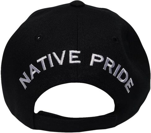 Trade Winds Native Pride Indian Chief Headdress Black Shadow Adjustable Embroidered Hat Cap Multicolor in Saudi Arabia
