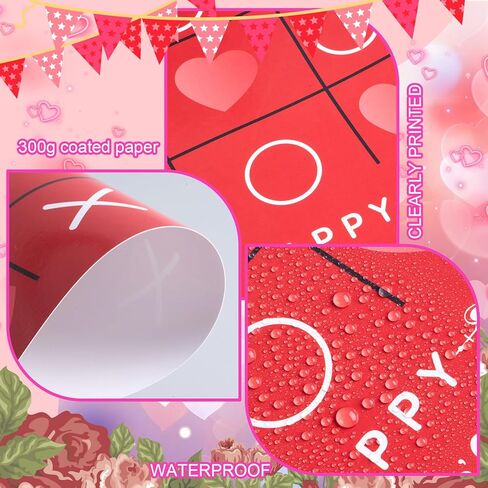 Colarr 16 Pcs Valentine Day Wall Art Prints Romantic Red Pink Love Heart Posters Decorative Sweet Art Poster for Valentines Wedding Anniversary Home Room Gallery Decor, 8 x 10 Inch, Unframed in Saudi Arabia