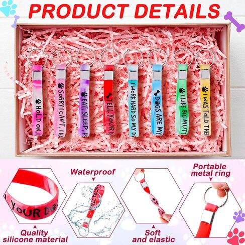 Sureio 48 Pcs Mothers Day Mom Word Silicone Keychain Happy Mother's Day Gift Colorful Silicone Key Ring Accessories for Mother Goodie Women Employee Teacher Appreciation Gifts Party Favors in Saudi Arabia