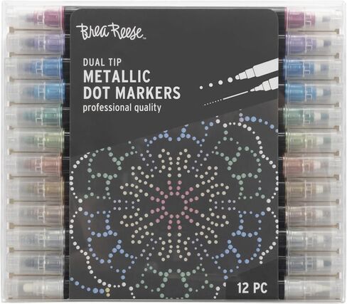 Dual-Tip Dot Markers - Classic 12ct - 24 Colors, Professional Quality, Water-Based Ink, Adults Art Supplies, DIY Crafts & Scrapbooking in Saudi Arabia