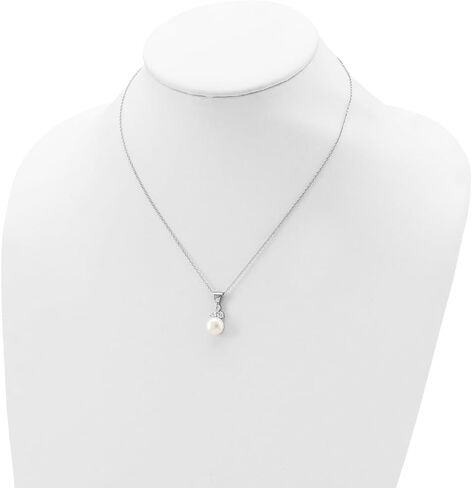 Real 925 Sterling Silver 9-10mm Coin Freshwater Cultured Pearl CZ Cubic Zirconia Earring and Necklace Set 17" in Saudi Arabia
