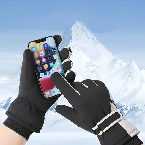 Winter Splashproof Ski-Gloves for Men Women - Cold Weather Touchscreen Snow Gloves for Cycling Driving in Saudi Arabia