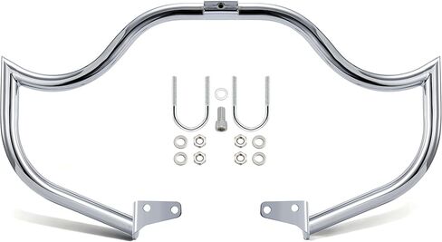 MoKitDora Dyna Engine Guard Meathook Highway Crash Bar 1.25" Fat for Harley 2006-2017 Street Bob FXDB Fat Bob FXDF Low Rider FXDL FXDWG FXDC Models, Chrome in Kuwait