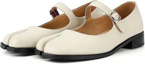 Tabi Mary Jane Shoes Women Split Toe Ankle Buckle Strap Womens Flats Comfort Casual Dressy Party School Work Dress Pumps Shoes in Saudi Arabia