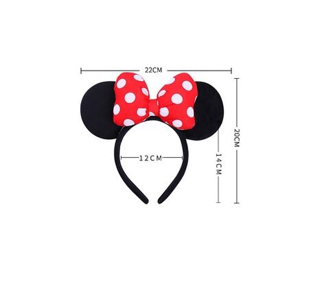 Light Up Mouse Headband Flashing Bow Polka Dot LED Party-Rave For Boy & Girl Cosplay Birthday Party, Party Favors (Rose Red 1) in Saudi Arabia