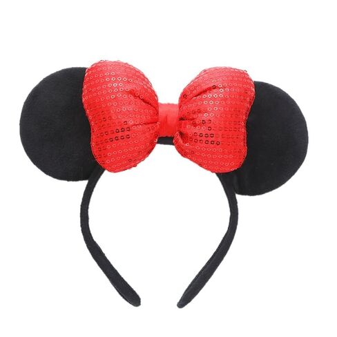 Light Up Mouse Headband Flashing Bow Polka Dot LED Party-Rave For Boy & Girl Cosplay Birthday Party, Party Favors (Rose Red 1) in Saudi Arabia