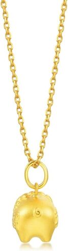 CHOW SANG SANG Chinese Gifting Collection 999 24K Gold Lovely Little Piggy Bank Pendant for Women 90707P | [Not Include the Neckace] in Saudi Arabia