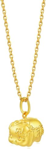 CHOW SANG SANG Chinese Gifting Collection 999 24K Gold Lovely Little Piggy Bank Pendant for Women 90707P | [Not Include the Neckace] in Saudi Arabia