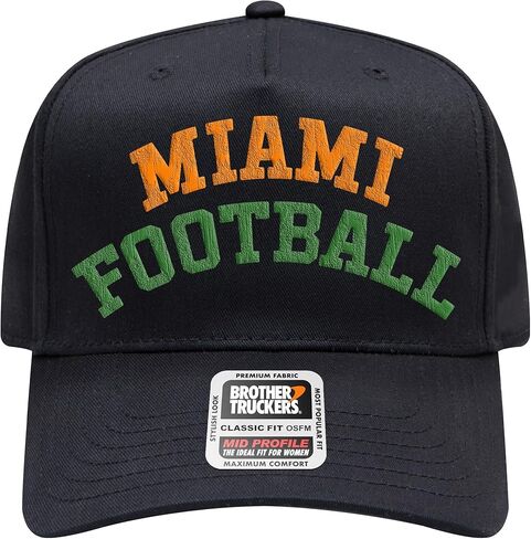 Miami Football Hat | Premium Vintage Trucker Hat with Adjustable Snapback for Men and Women in Saudi Arabia