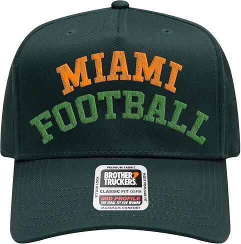 Miami Football Hat | Premium Vintage Trucker Hat with Adjustable Snapback for Men and Women in Saudi Arabia