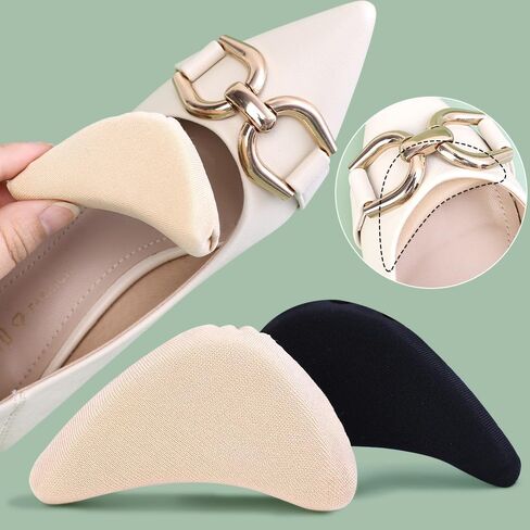 2PAIRS Soft Sponge Forefoot Insert Pads for Women Adjust Size High Heel Filler Insoles Forefoot Toe Plug Cushion,Black in Saudi Arabia