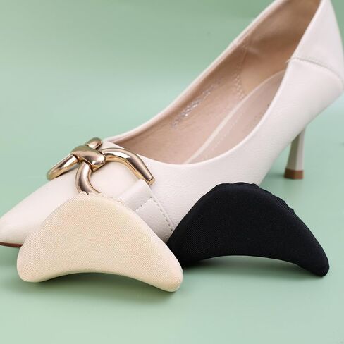 2PAIRS Soft Sponge Forefoot Insert Pads for Women Adjust Size High Heel Filler Insoles Forefoot Toe Plug Cushion,Black in Saudi Arabia