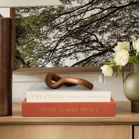 Aesthetic Fake Decorative Books for Home Decoration,Set of 2 Linen Faux Decor Boxes for Coffee Table,Bookshelf (Camel-Beige) in Saudi Arabia