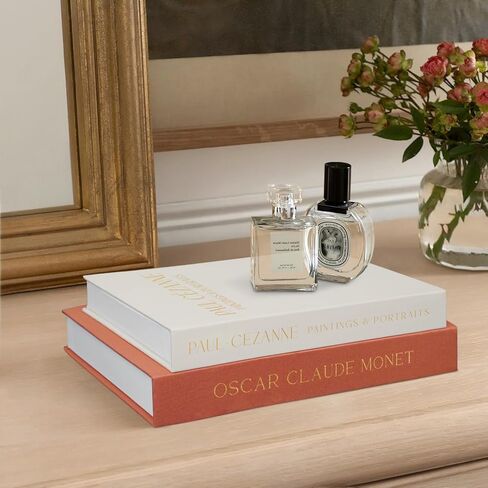 Aesthetic Fake Decorative Books for Home Decoration,Set of 2 Linen Faux Decor Boxes for Coffee Table,Bookshelf (Camel-Beige) in Saudi Arabia