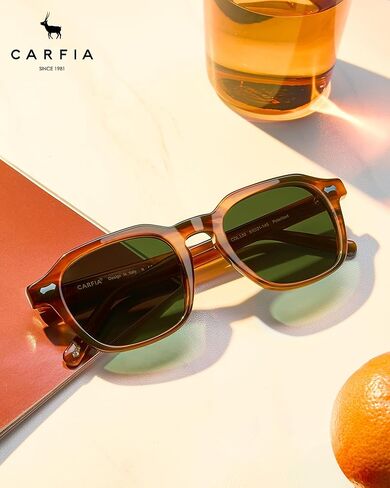 CARFIA Polarized Sunglasses for Men UV400 Protection, Retro Sun Glasses with Acetate Square Frame for Driving Fishing CA5405 in Saudi Arabia