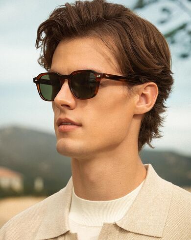 CARFIA Polarized Sunglasses for Men UV400 Protection, Retro Sun Glasses with Acetate Square Frame for Driving Fishing CA5405 in Saudi Arabia