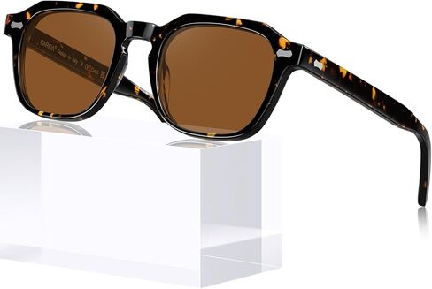 CARFIA Polarized Sunglasses for Men UV400 Protection, Retro Sun Glasses with Acetate Square Frame for Driving Fishing CA5405 in Saudi Arabia