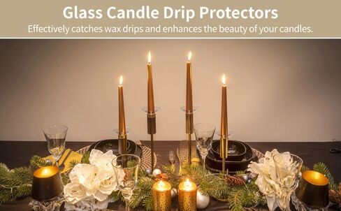 24 Pcs Candle Drip Protectors, Bobeches for Candlestick, Candle Wax Catcher, Candle Rings for Tapers, Ideal Choice for Home, Church, Wedding, Party in Saudi Arabia