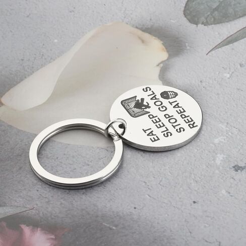 BEKECH Hockey Goalie Keychain Hockey Goalie Player Keychain Ice Hockey Jewelry Hockey Mom Gift Hockey Goalie Goaltender Gift in Saudi Arabia