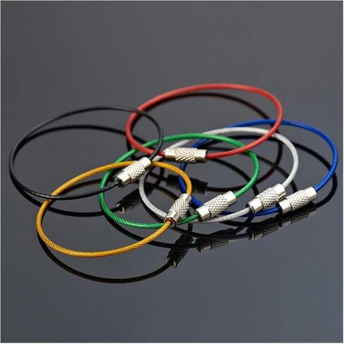 7-Pack Flexible Key Rings with Screw Lock, Secure Loops for Keys, Luggage, and Accessories 2.0 * 150mm in Saudi Arabia