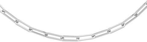 JewelryWeb 925 Sterling Silver Rhodium Plated 3.9mm Flat Wire Long Link Adjustable Choker 17 Inch-Choker Necklace for Women in Saudi Arabia