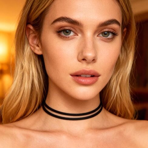 6 PCS Black Choker Necklace, Adjustable Black Velvet Choker Multiple Styles Velvet Chokers Necklaces Stylish Layered Velvets Collar Necklace for Women Daily Party Festival Gifts Decoration in Saudi Arabia