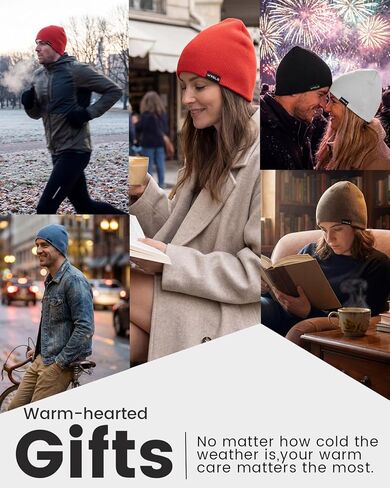 Merino Wool Beanie for Men & Women Thermal Knitted Winter Warm Wool Hat Hiking Running Skull Cap in Saudi Arabia