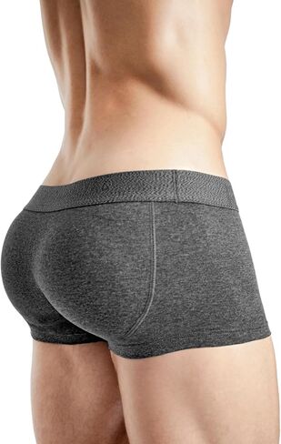 Rounderbum Men's Padded Underwear Trunks with Removable Butt Enhancing Pads - 3 Colors - More Volume Instantly, Short Inseam in Kuwait