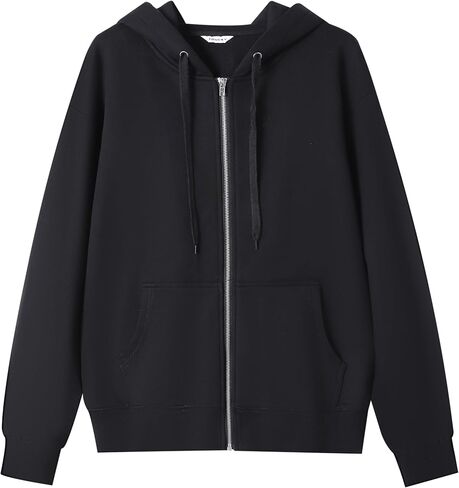 Full-Zip Hoodie Sweatshirt, Army Green, Classic Cotton Blend in Saudi Arabia