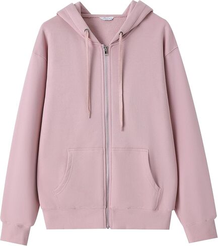 Full-Zip Hoodie Sweatshirt, Army Green, Classic Cotton Blend in Saudi Arabia