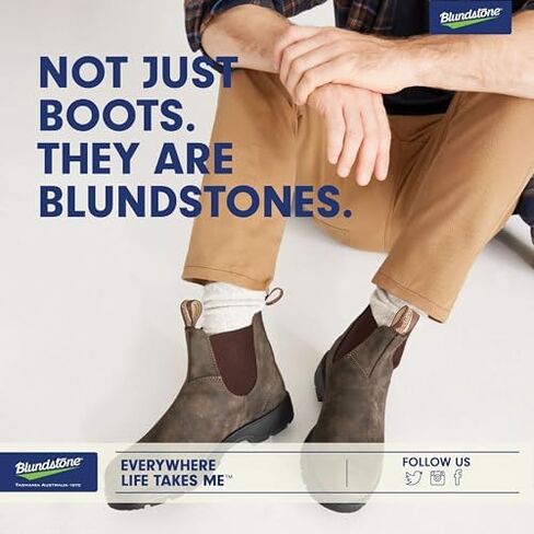 Blundstone Unisex Classic Boot, Color Rustic Brown, Size: AU 11 (US Men's 12) Model #585 in Saudi Arabia