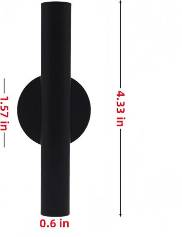 Adhesive Metal Wall Vase Holder - Decorative Tube for Dried/Faux Floral Display, Rust-Resistant Home & Office, Dining Room Also Suitable for Cemetery Memorial Display Decor (1 Pcs Black) in Saudi Arabia