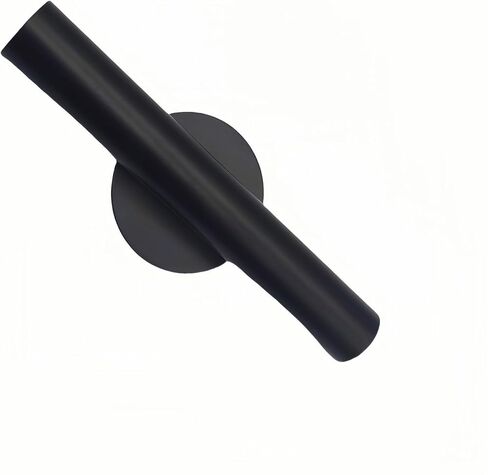 Adhesive Metal Wall Vase Holder - Decorative Tube for Dried/Faux Floral Display, Rust-Resistant Home & Office, Dining Room Also Suitable for Cemetery Memorial Display Decor (1 Pcs Black) in Saudi Arabia
