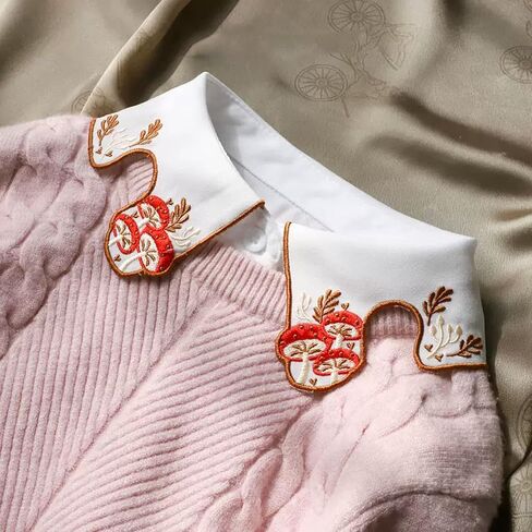 WENLOOY Fake Collar Detachable Blouse Dickey Collar Half Shirts Faux False Collar for Women & Girls Favors in Saudi Arabia