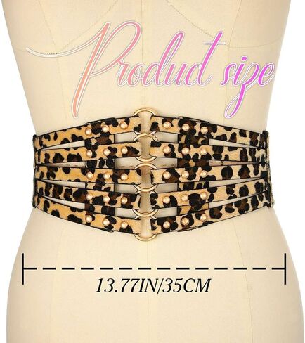 BODIY Black Leather Corset Belt Hollow Out Rivets Cinch Belt Wide Waist Belts for Women in Saudi Arabia
