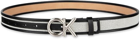 Calvin Klein womens 1.25-inch Puffed Ck Logo Harness Leather Belt for Jeans & Dresses in Saudi Arabia