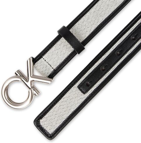 Calvin Klein womens 1.25-inch Puffed Ck Logo Harness Leather Belt for Jeans & Dresses in Saudi Arabia