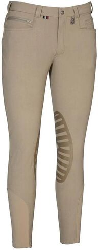 TuffRider Mens Sawyer Silicone Knee Patch Breeches Navy in Kuwait