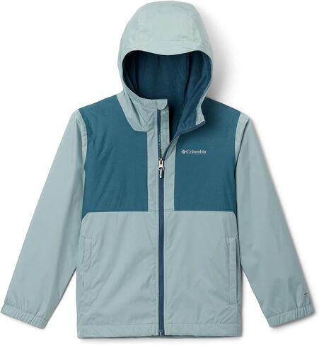 Columbia Youth Boys Rainy Trails II Fleece Lined Jacket, Safari/Stone Green Slub, X-Small in Saudi Arabia