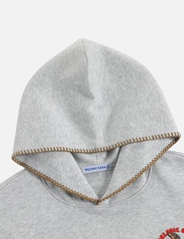 Aelfric Eden Towel Embroidery Dachshund Pullover Hoodie Vintage Dog Graphic Hoodies Streetwear Hooded Sweatshirt Unisex in Saudi Arabia